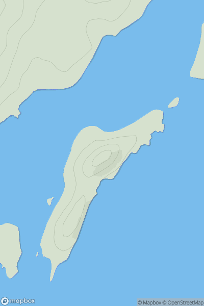 Thumbnail image for Eilean Dubh [Oban to Loch Fyne] showing contour plot for surrounding peak